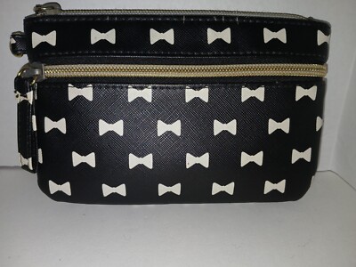 Apt. 9 Black With White Bows Coin Purse