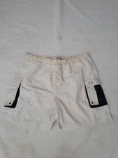 Vintage Karhu Cargo Shorts Men's Large Beige Embroidered Logo