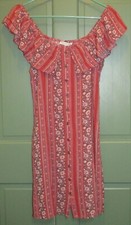 American Eagle Women's Off-The-Shoulder Multicolor Button Front Dress Size M