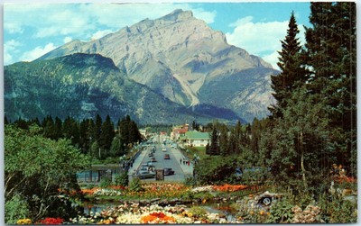 Postcard - Banff Avenue with Cascade Mountain in the Background, Alberta, Canada