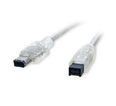 , Black Cable Leader IEEE 1394a FireWire 400 6-pin to 6-pin 1 Pack 6 Foot