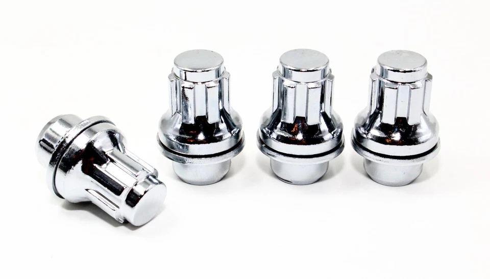 4 cerraduras de rueda cromadas 14x1,5 1,7 para Toyota Tacoma ruedas OEM de fábrica 45100 canales Foto 3 de 4