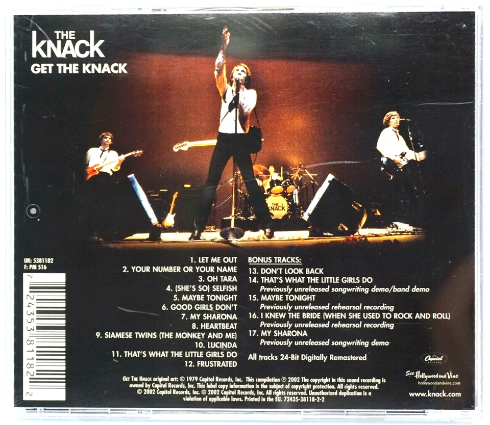 The Knack :  Get The Knack  CD Album - MY SHARONA - HTF - Image 2 of 3