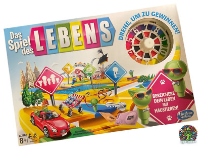 HASBRO Das Spiel des Lebens, Bereichere Haustieren! Brettspiel 2017 Komplett