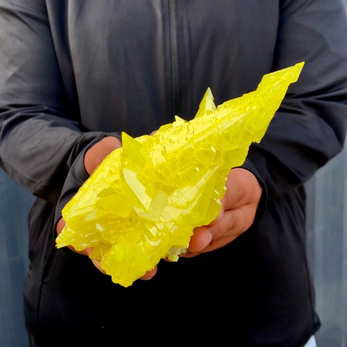 325G Rare yellow sulfur crystal quartz crystal mineral specimen - Picture 7 of 10