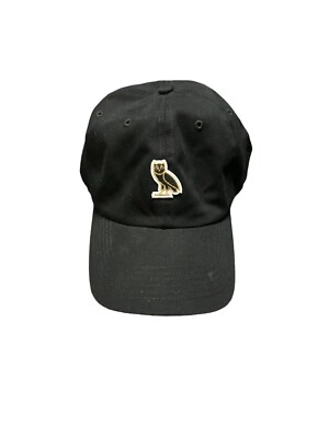 Official October’s Very Own Cap OVO 5 Panel Hat Black White Side Stripe Owl Logo Drake OVO October main image 2