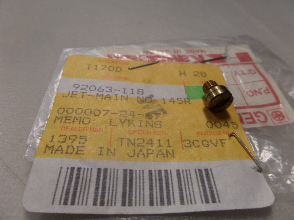 NOS Kawasaki OEM Carburetor Main Jet #145R 1978-1980 KX125 1983
