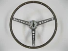 New 1965 66 Ford Mustang Deluxe Woodgrain Steering Wheel Assembly pony