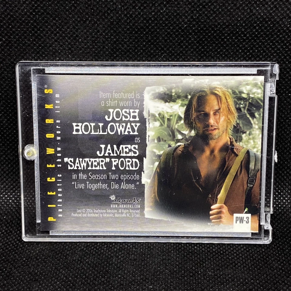 Show Usado! 🚨2006 Josh Holloway LOST James Sawyer Ford Pieceworks Inkworks Relic Foto 2 de 2