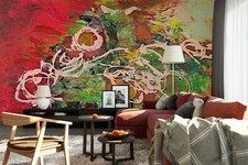 3D Red Messy Graffiti B214 Wallpaper Wall Mural Self-adhesive Allan P Amy