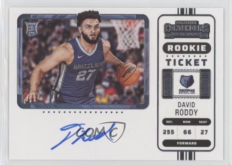 2022-23 Panini Contenders Ticket Variation David Roddy #105 Rookie Auto RC 16ej