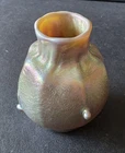 Louis Comfort Tiffany Art Nouveau Gold Favrile Glass Vase