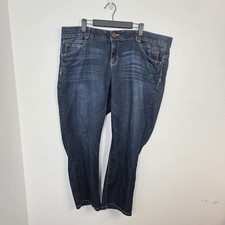 Democracy Ab Solution Dark Wash Stretchy Comfy Versatile Slim Jeans Size 20