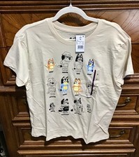 NWT Bluey S/S Khaki T Shirt Size XL