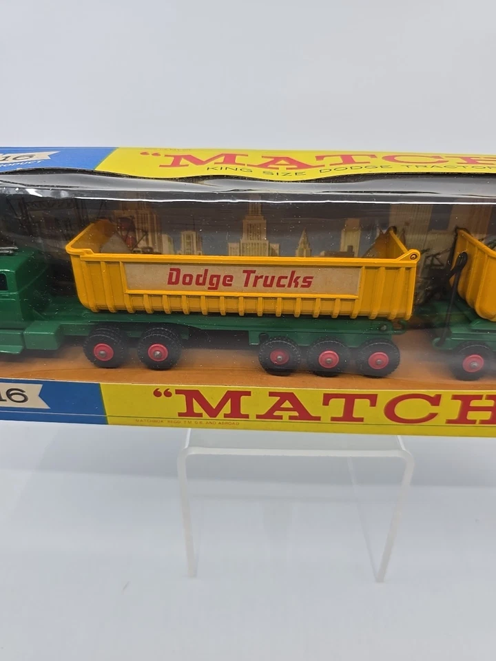 Matchbox Lesney King Size K-16 Dodge Tractor W/Twin Tipper Train NrMnt - Image 3 of 4