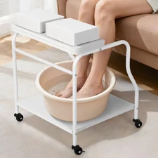 Portable Pedicure Cart with Foot Rest, Salon Nail and Foot Bath Spa