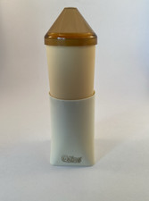 Vintage Retro Q-Tip Plastic Pop Up Dispenser Cotton Swab Amber Tip