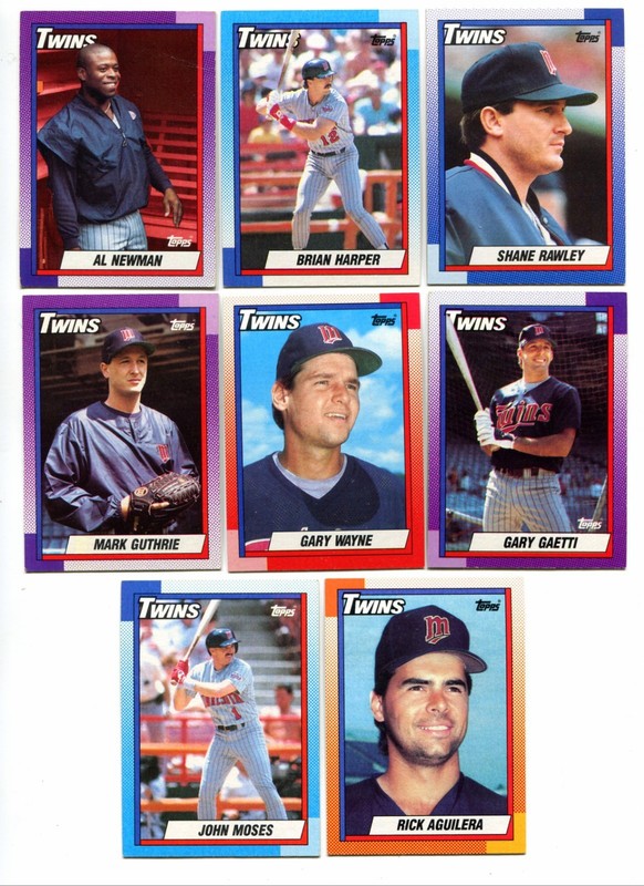 Lot Of (8) 1990 Topps Baseball Cards - Minnesota Twins