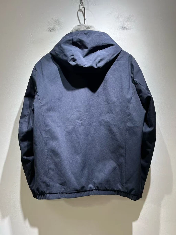 Abrigo Brunello Cucinelli Exterior Informal Para Hombre Chaqueta con Capucha Cremallera Doble Cara Foto 2 de 4