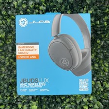 Jlab ANC Wireless Headphones Graphite Jbuds Lux Hybrid Over-Ear Mic