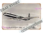 1960 Vintage Four Engine Prop Airliner Postcard Tin Sign club shop design