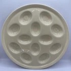 Fiesta Ivory Deviled Egg Tray Plate Platter Fiestaware 11” Homer Laughlin EUC