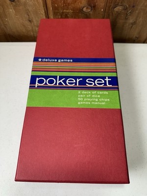 Deluxe Poker Set Complete In Storage Box