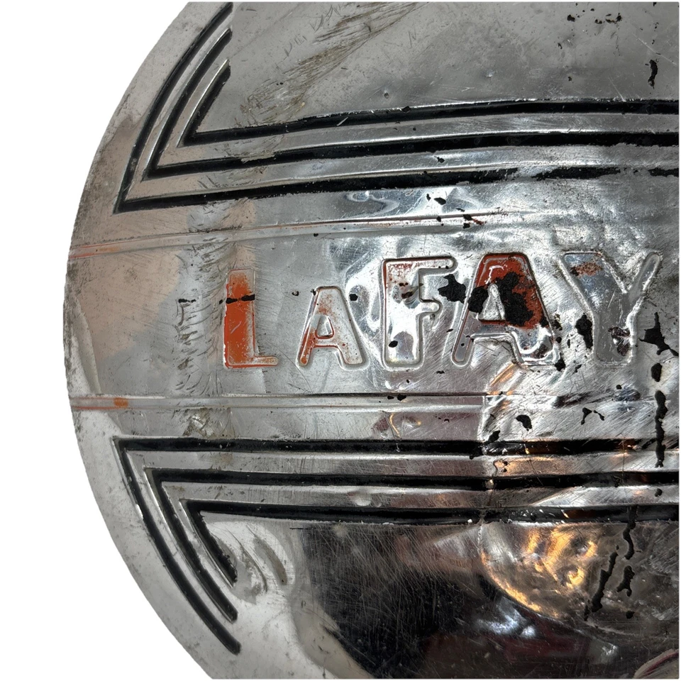 1937 1938 NASH Vintage Metropolitan Lafayette Tapacubos Cubierta de rueda Tapa central Abolladura Foto 2 de 4