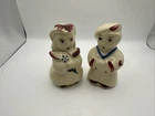 VINTAGE SHAWNEE POTTERY SAILOR BOY & GIRLFRIEND SALT AND PEPPER SHAKER SET