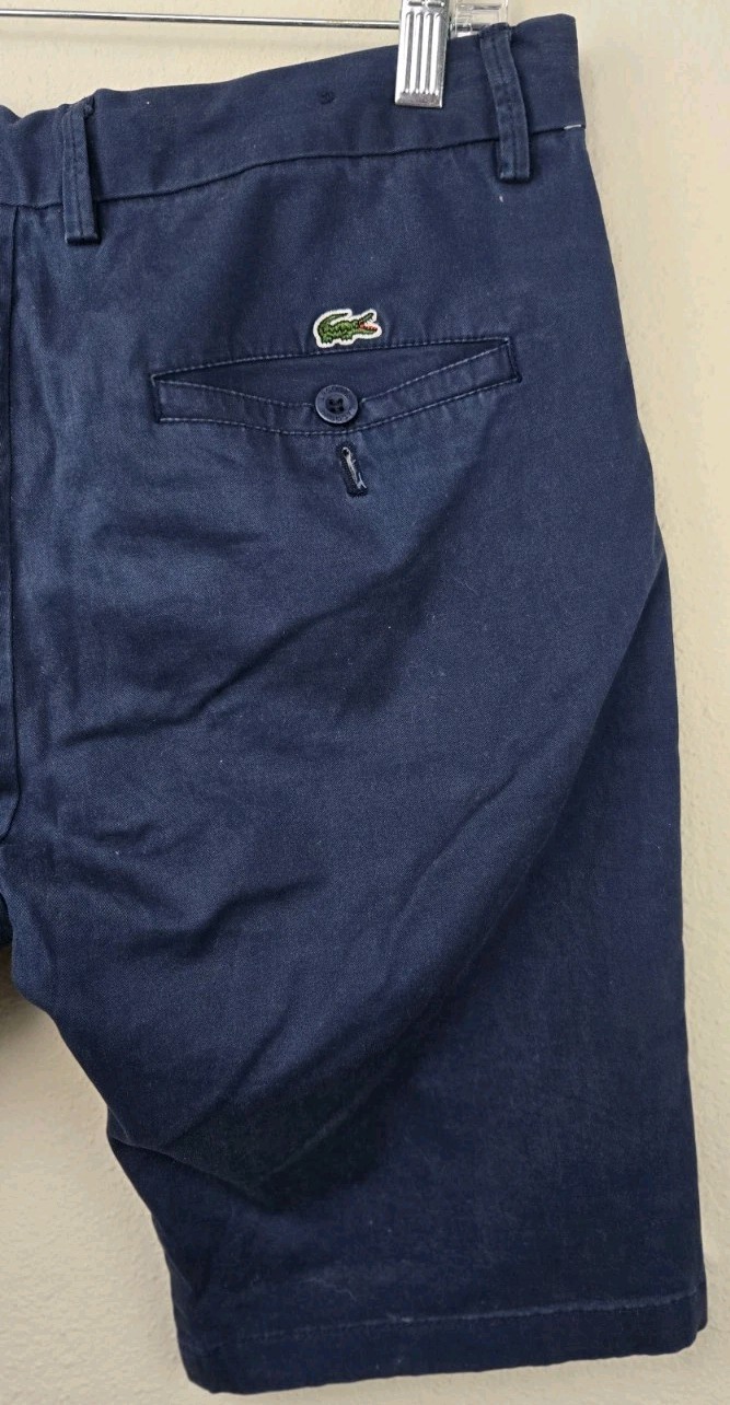 Lacoste Style Collection - Mens Shorts - Sz 32 Navy - 100% Cotton - Casual thumbnail 6