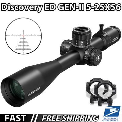 Discovery Optics ED GEN II 5-25x56 FFP MRAD 34mm Zero Stop - Japanese ED Glass