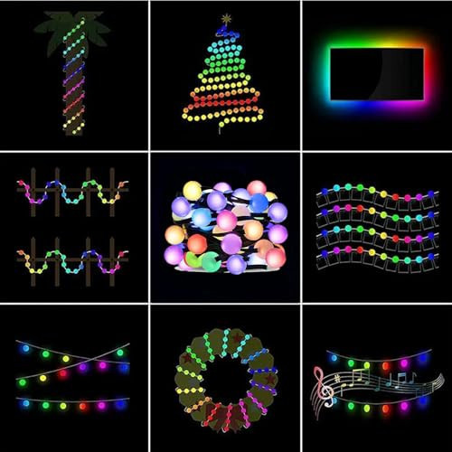 Color Changing LED String Lights, 16.5Ft Smart RGB LED Twinkle String Lights - Picture 8 of 8