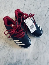 Adidas Boys 13K Baseball Cleats Icon 4 MD Black Red CG5263 New