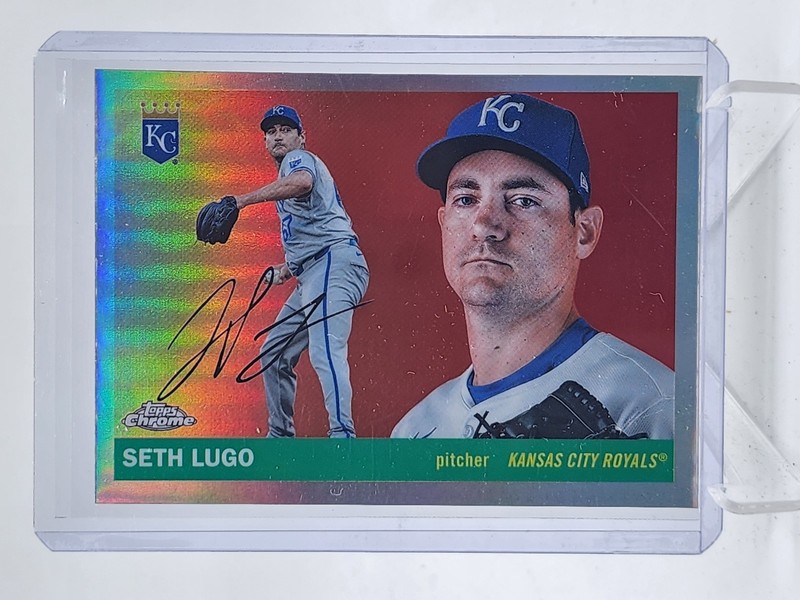 SETH LUGO 2025 TOPPS CHROME PLATINUM REFRACTOR #60 ROYALS Q5547