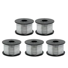 5 Rolls Stainless Steel Rebar Tie Coil, 1/32" 0.8mm 360FT, Automatic Rebar Ti...