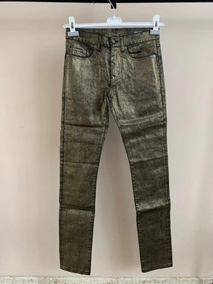 Saint Laurent Paris D02 Denim in Gold BNWT 26 US (Fits like 28 US)