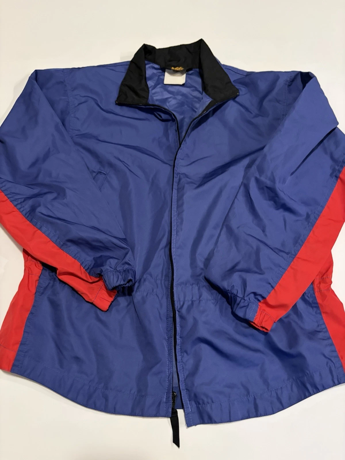 Vintage REI Windbreaker Jacket Blue Red Black Full Zip Outdoor Size Small