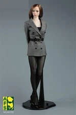 AFS A015C 1/6 Female Slim Suit Coat Pantyhose Chest Wrap Clothes Fit 12'' Figure