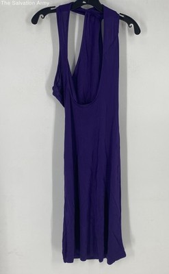 Moda International Womens Purple Sleeveless A-Line Dress Size Large