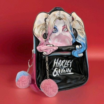 NWT William Lamb Harley Quinn Batman Print Mini Backpack 