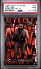 2025 Topps WWE Cactus Jack X Wrestlemania Jimmy Uso Orange Raywave 08/25 PSA 9