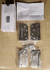 Hosom Self Closing Hinges Brushed Nickel Spring Loaded Hinges 4 Inch Adjustable