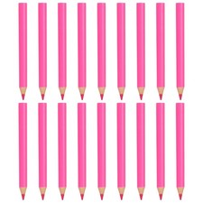 MECCANIXITY 18 Pcs Wooden Colored Pencils, Short 1 Count Pack of 18 , Pink