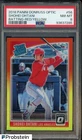 2018 Donruss Optic Red Yellow Prizm #56 Shohei Ohtani Batting RC Rookie PSA 8