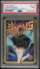 Marketplace image: 2026 Topps Finest Carson Benge Finest Phenoms Superfractor 1/1 RC PSA 9!
