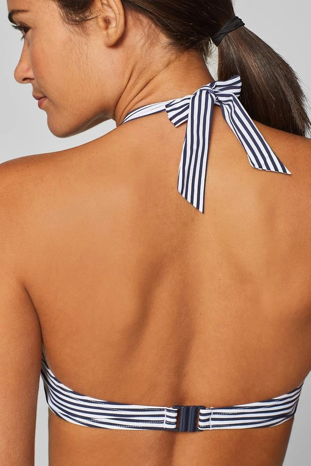 ESPRIT Damen Badetop Schwimmtop Bikinioberteil, Blau/Weiß, 70B - Bild 2 von 2