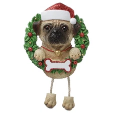 PURE BREEDS PUG Personalized Christmas Tree Ornament