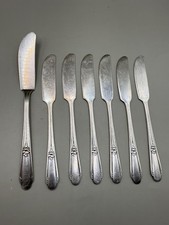 Lot of 7 Wm Rogers MEMORY HIAWATHA Silverplate 1937 1 Master & 6 Butter KNIVES