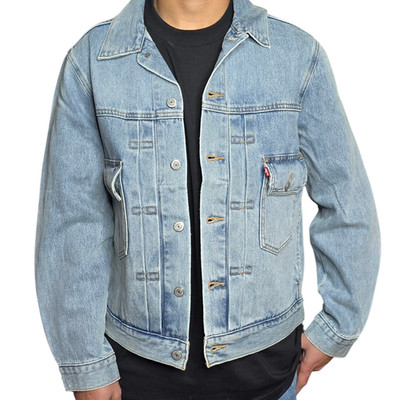 Levi s Type II Trucker Jacket Men  1953 Reproduction Blue jean Denim 100% Cotton
