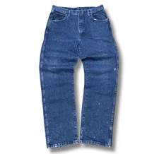 Red Kap Vintage Work Denim Jeans Mens 36x34 Worn In Look Heavyweight Workwear